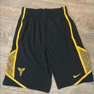 Nike Kobe Mamba Black and Yellow Men's Basketball Shorts Medium
